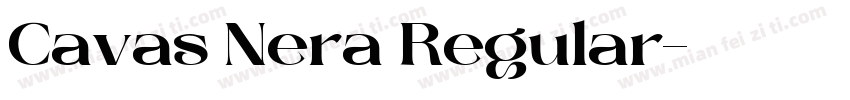 Cavas Nera Regular字体转换